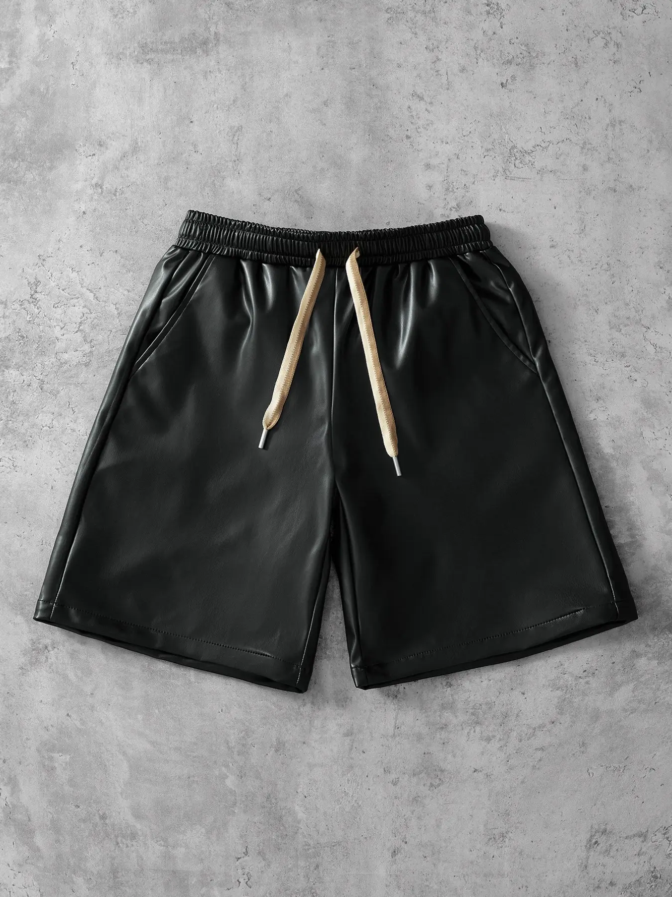 Men's Drawstring Waist Shorts, Solid Color, Casual Fitted Above Knee, Streetwear Fashion, Perfect Gift for Husband or Boyfriend