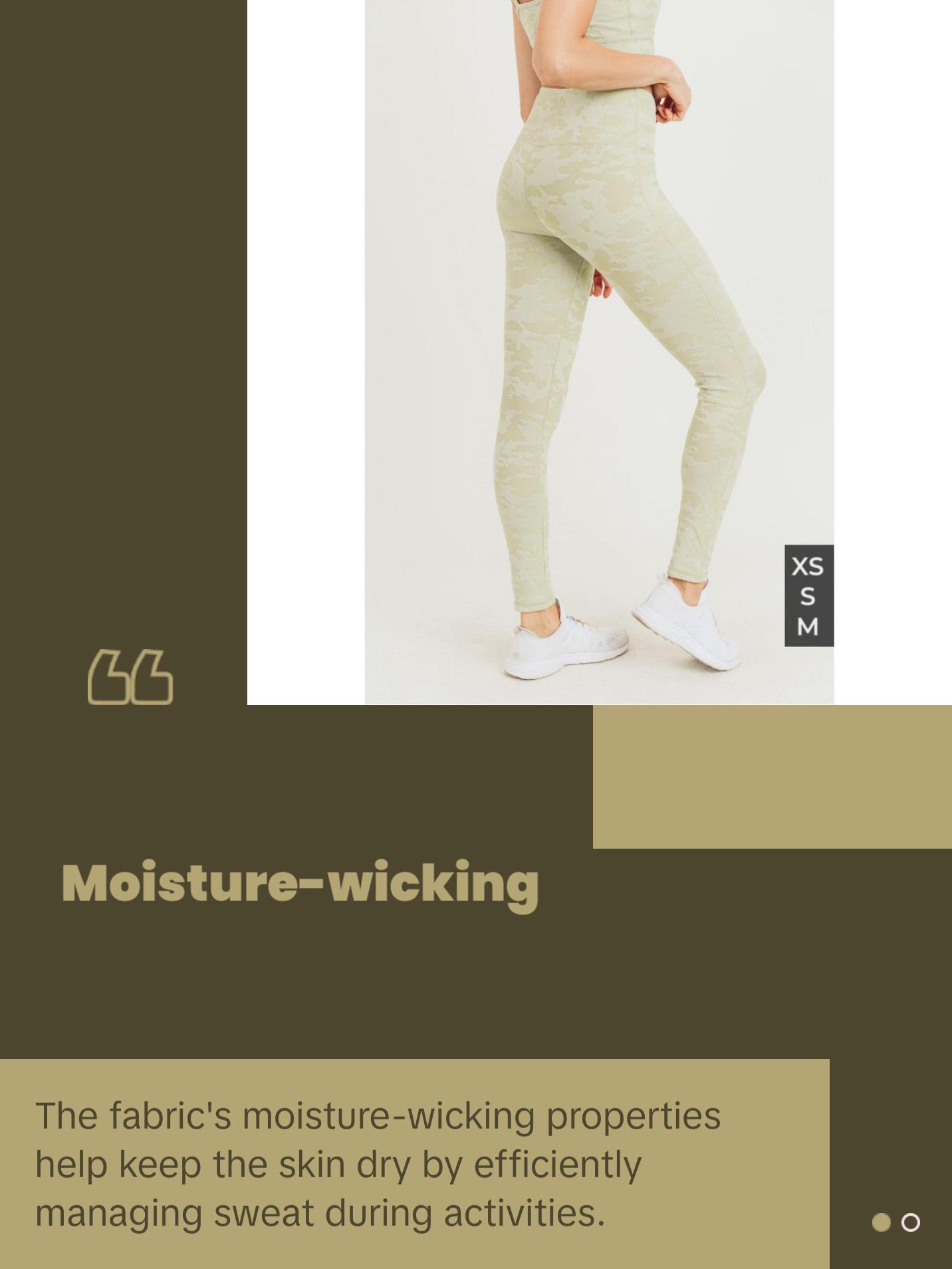 Textured Camo Jacquard High Waist Leggings | Sage