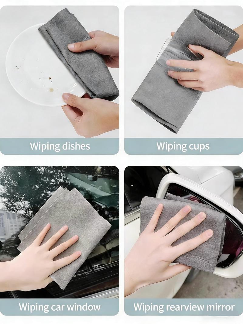 Magic Cleaning Cloth (10PCS) – Streak-Free Thickened Microfiber Cloth for Glass, Windows & Mirrors, Lint-Free and Highly Absorbent