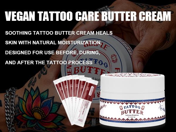 Tattoo Aftercare 2.6oz Cream for Before, During, and After Tattoo Process - Scar Repair, Gel, and Protective Balm for New & Older Tattoos