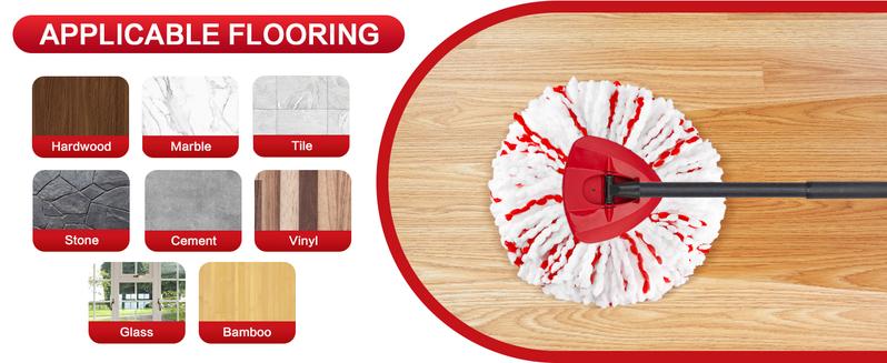 3 Pack Spin Mop Heads with Scrubbing Pad - 2024 Upgraded 2-in-1 Mop Head for O-Cedar EasyWring 1-Tank System. Built-in Scrub Pads for Stuck-on 3 Pack Spin Mop Heads with Scrubbing Pad - 2024 Upgraded 2-in-1 Mop Head for O-Cedar EasyWring 1-Tank System. Built-in Scrub Pads for Stuck-on