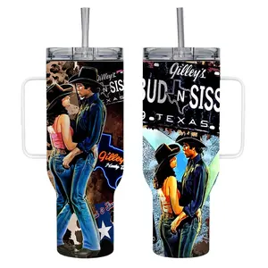 Bud and Sissy Cowboys Tumbler, Vintage Gift For fans Tumblers Metal Mugs  Ceramic