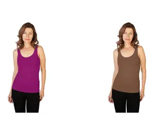 Skinnytees Set of 2  Missy Basic Tank Tops