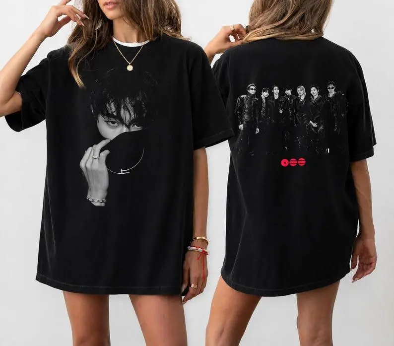 V Shirt, Taehyung Graphic Tee, Member T Shirt, Kpop Idol Shirt, Korean Music Fan Gift, V Army Merch, Vintage Black Oversized Tee