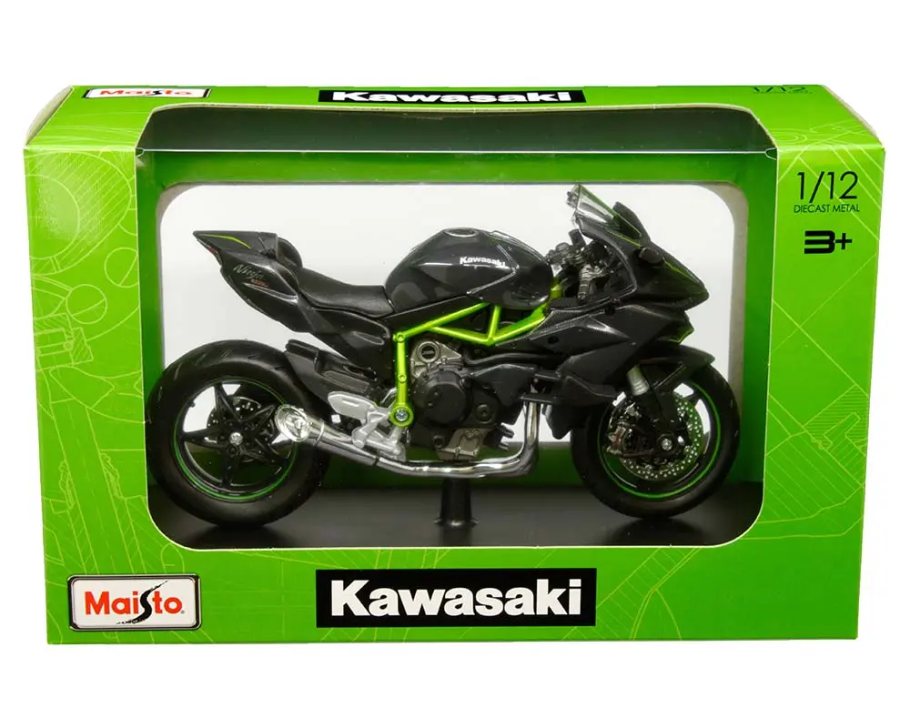 Maisto 1:12 Kawasaki Ninja H2 R w/stand – Black- Motorcycles