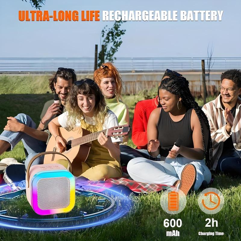 Portable Wireless Karaoke Speaker with Wireless Microphone,HIFI Stereo Sound KTV Speaker System,Wireless Speaker with RGB LED Lights,modified voice,Karaoke Machine for Outdoor,Travel, Best Gift for Home Party,Birthday Gift speaker bluetooth Audio Portable Wireless Karaoke Speaker with Wireless Microphone,HIFI Stereo Sound KTV Speaker System,Wireless Speaker with RGB LED Lights,modified voice,Karaoke Machine for Outdoor,Travel, Best Gift for Home Party,Birthday Gift speaker bluetooth Audio
