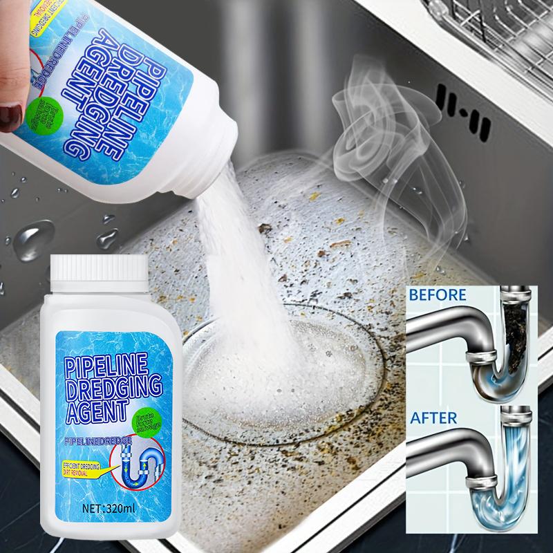 Liapu Powerful Pipe Dredging Agent for Kitchen and Toilet Pipelines - Dissolves 200+ Blockages and Kills 99% of Bacteria
