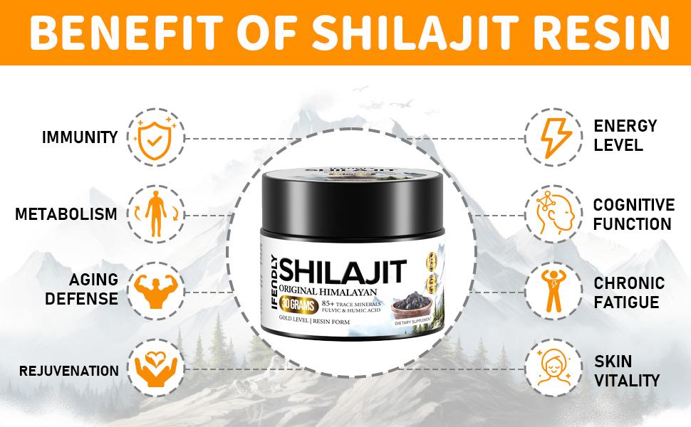 ifendly Shilajit | Pure Himalayan Shilajit Resin with 85+ Trace Minerals & Fulvic Acid | 30 Grams, 50 Servings ifendly Shilajit | Pure Himalayan Shilajit Resin with 85+ Trace Minerals & Fulvic Acid | 30 Grams, 50 Servings