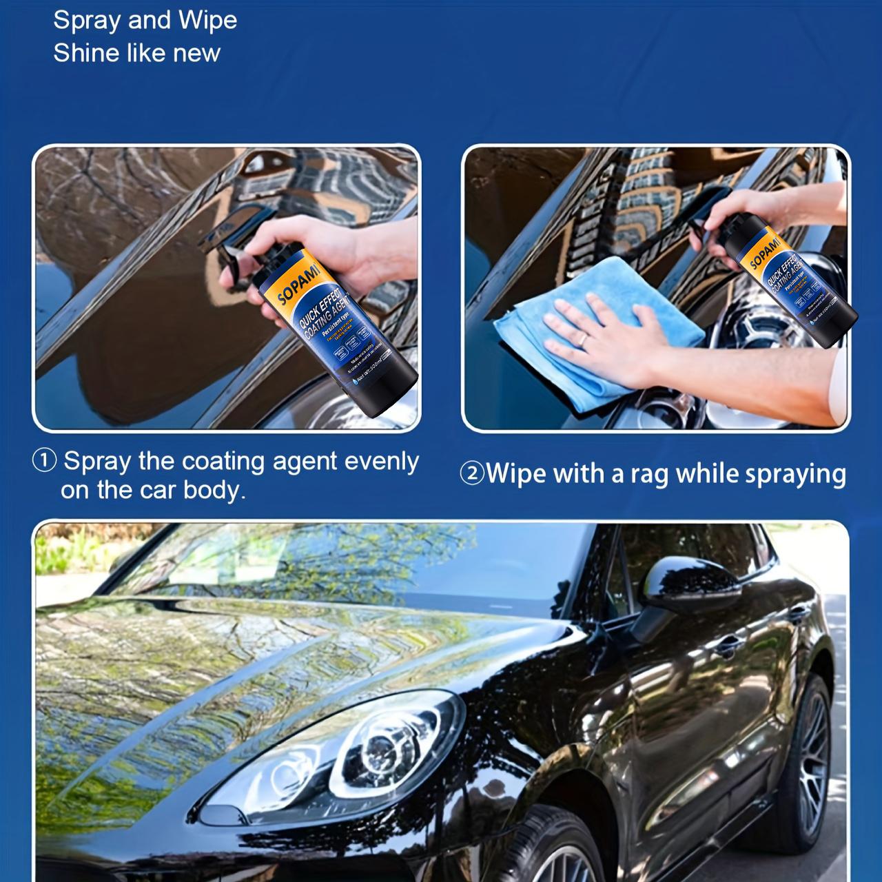 SOPAMI Car Coating Spray-Advanced Automobile Quick-acting Coating Agent With Dust -Proof and Glazing Effects -Long Lasting Car Paint Waxing Solution For a Showroom Shine