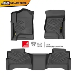 TPE Floor Mats Liners Fit For 2014-18 Silverado Sierra 1500 Crew Cab All Weather
