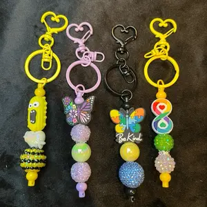 Heart Clasp Beaded Keychains | Live Claim or Custom