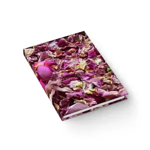 What Remains Journal | Custom Cover Dried Rose Petal Hardcover Notebook | Personalized Timeless Rose Aesthetic for Enduring Love & Gifts