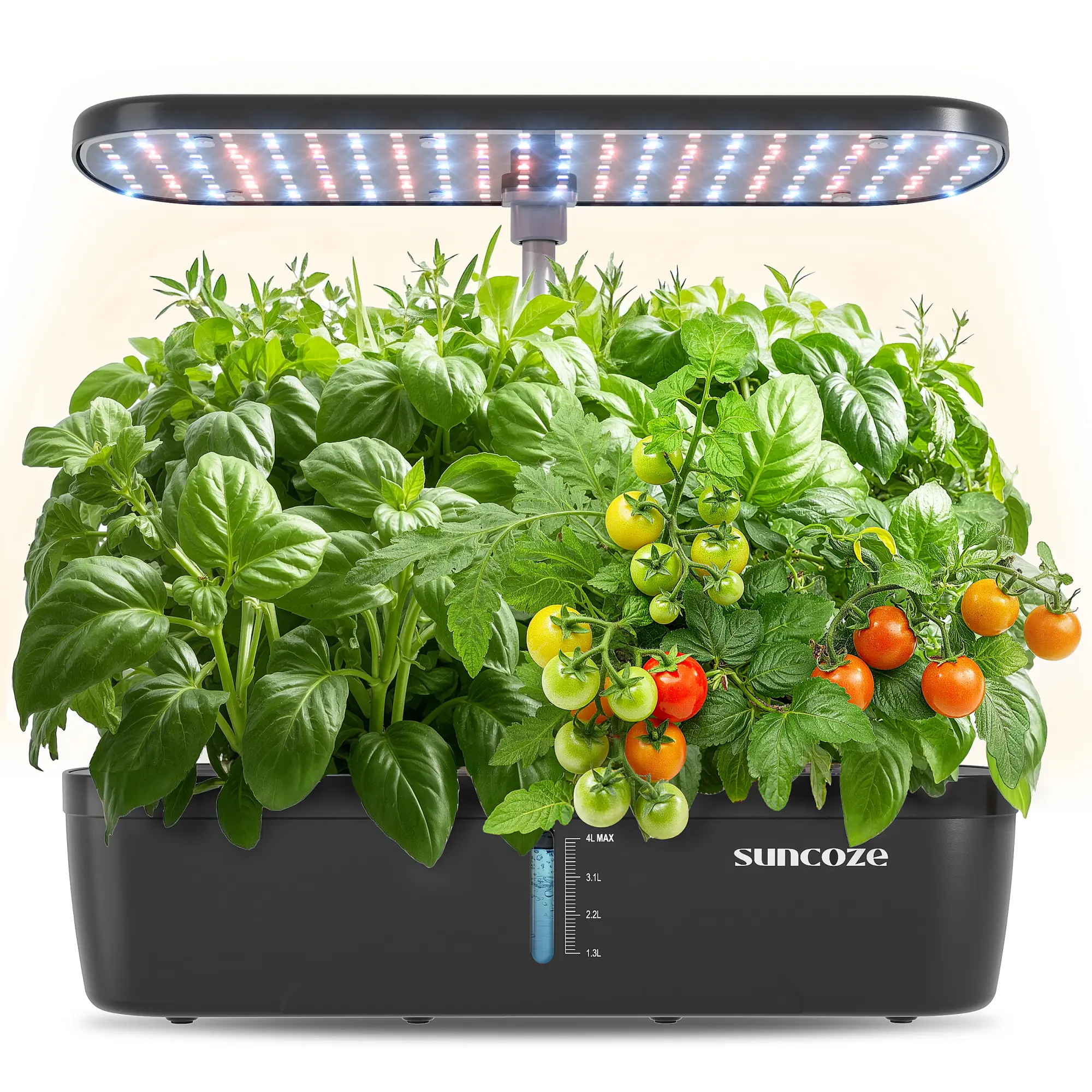 SUNCOZE Hydroponics Growing System Kit 12 Pods & 3 Pods, Indoor herb Garden with 20W LED Grow Light, Visible Water Tank with Pump, 2.2"-12.4" Adjustable Height Indoor Gardening System, Gardening Gifts tiktokshopbacktoschool