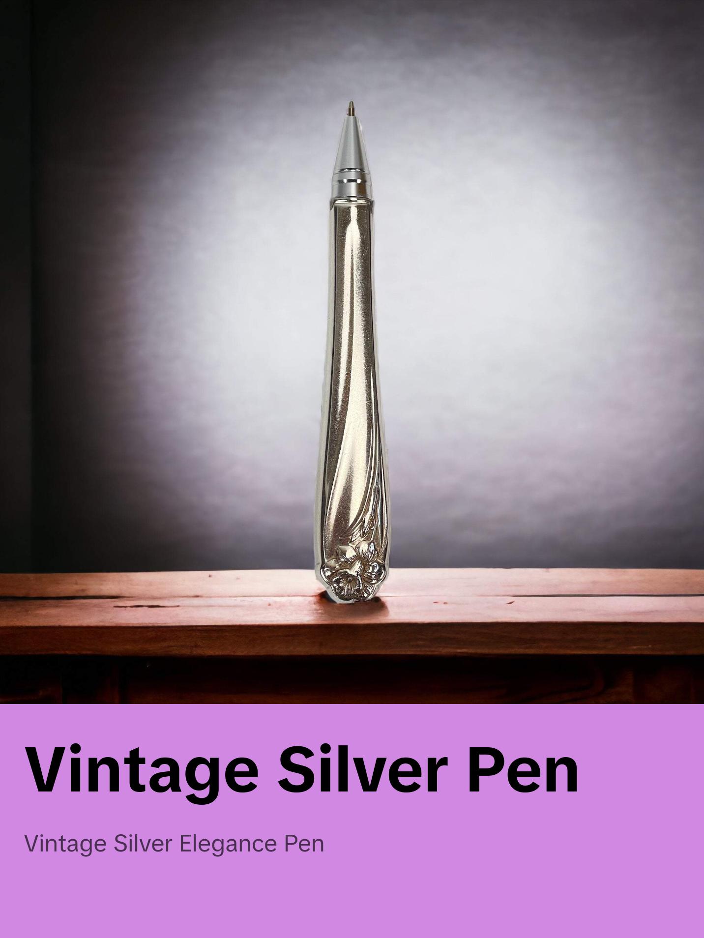 Vintage Daffodil silverplate pen