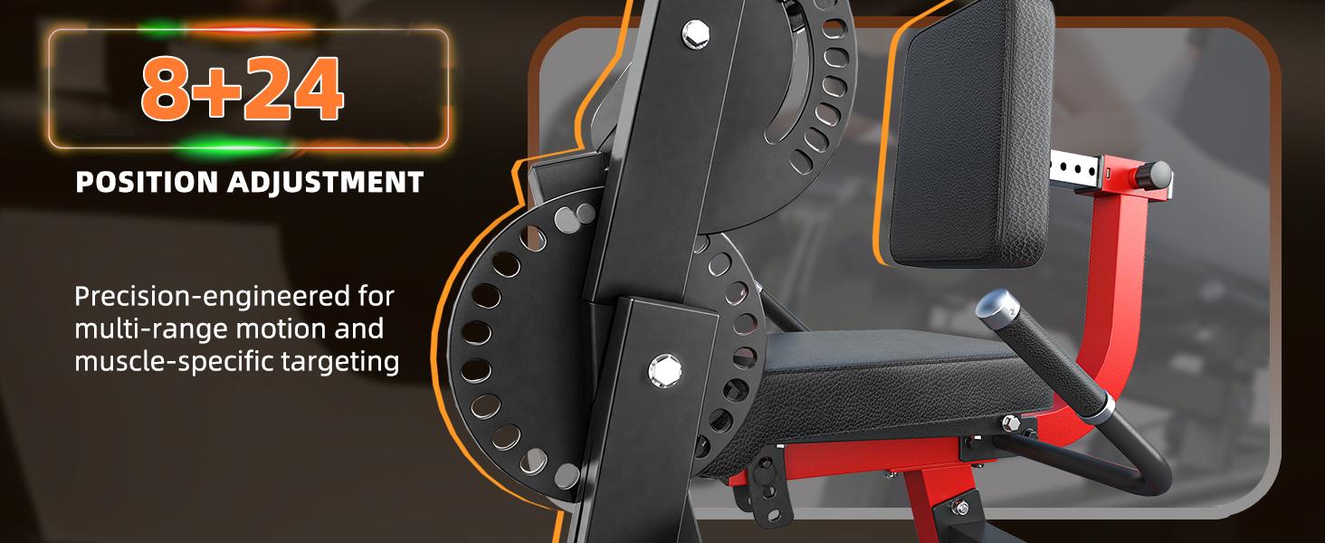 Leg Extension and Curl Lower Body Workout Machine, Heavy Duty Adjustable Leg Rotary Extension Plate Loaded Fitness Equipment for Thigh Home Gym, for 1''/2'' Weight Plates with Easy Mobility Wheels Leg Extension and Curl Lower Body Workout Machine, Heavy Duty Adjustable Leg Rotary Extension Plate Loaded Fitness Equipment for Thigh Home Gym, for 1''/2'' Weight Plates with Easy Mobility Wheels