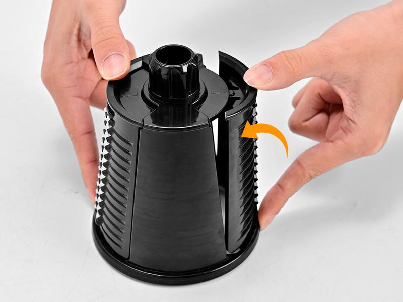 SUSTEAS Rotary Cheese Grater with Handle - Comes with 5 Blades, Powerful Suction Cup Base, Comes with Blade Storage Box Cutlery Kitchen Utensil Stainless Steel-Black Vegetable Cutting Slicer