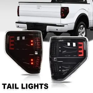 Fit For 2009-14 Ford Pickup F150 Clear LED Tail Lights Lamps Passenger + Driver