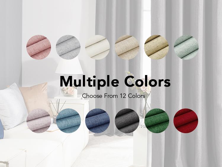 Deconovo 2pcs 100% Blackout Curtains for Living Room Bedroom , Luxury Black Out Curtains for Living Room Windows Apartment Home Room Decor Ideas