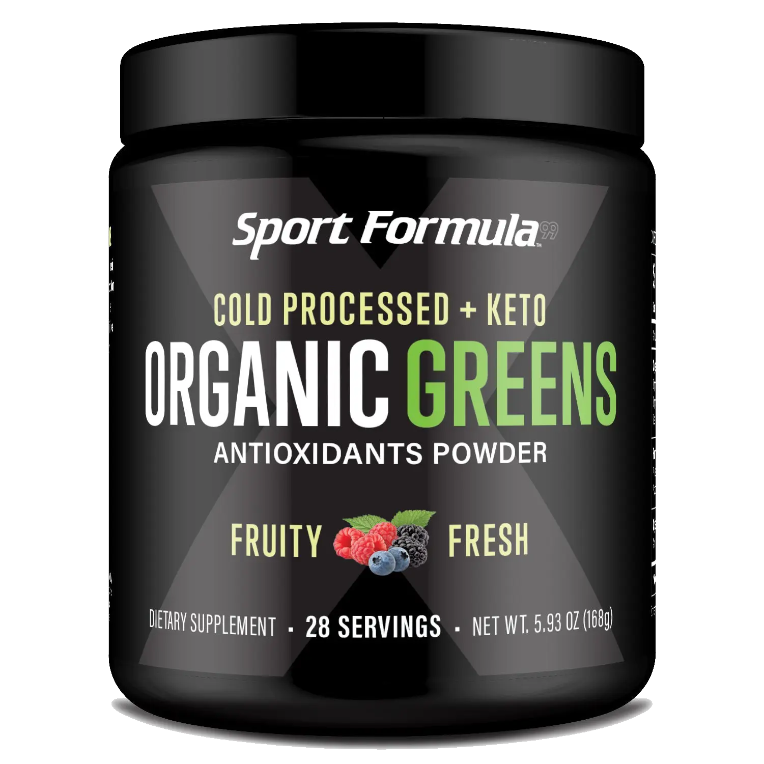 Sport Formula 99 Organic Greens Powder – Cold-Processed Raw Antioxidant Superfood Blend (28 Servings), Keto-Friendly, Vegan Green Superfood Drink Mix, Organic Spirulina & Wheatgrass Powder with Digestive Enzymes for Detox & Immunity Support
