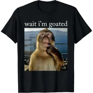 Humorous Thinking Monkey Meme Gift T Shirt Featuring Impressive Confidence and Brainrot Theme