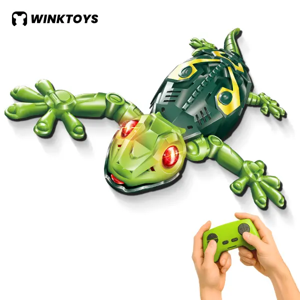 Wall Crawler Gecko, winktoys Remote Control Toy, Electric Lizard Toy with LED Glowing Eyes, 360° Spin, Animal Robot Toy, Fun Indoor Toy, Gift Idea, Party Toy, Cool Gifts, Family Fun