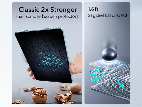 ESR 2 Pack Screen Protector for iPad Pro 11/13 (M5/M4) 2025/2024&iPad Air11/13 inch | 9H Tempered Glass Film | with UltraFit Tray | Apple Pencil Support | Scratch Resistant | HD Clarity | Bubble Free