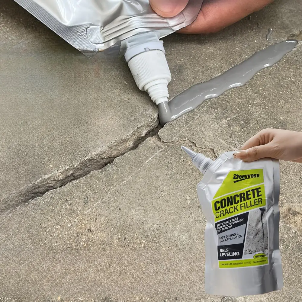 Waterproof Concrete Crack Filler Sealant, Easy-to-Apply Multipurpose Repair Tool for Home and Roof Repairs, Concrete Caulking Adhesive