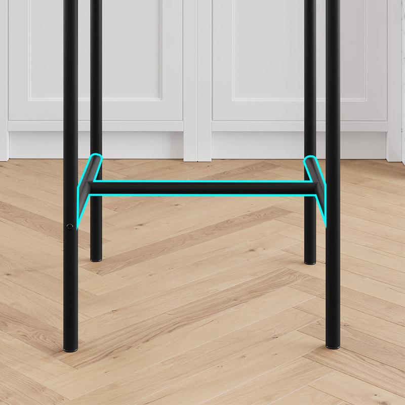 【GARVEE】 Set of 4 Industrial Bar Stools - 25.5" Upholstered Kitchen Counter Stools with Footrest & Back Support  Easy Assembly Design Sturdy Furniture Barstools for Kitchen Dining Home