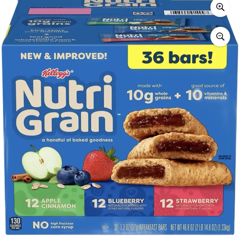 Nutri-Grain Bars Variety Pack, 1.3 oz., 36 pk. Nutri-Grain Bars Variety Pack, 1.3 oz., 36 pk.