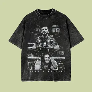 Islam Makhachev & Khabib Bootleg 90s Styles Sweatshirt, Retro UFC Graphic Wash Shirt, Autograph MMA Hoodie, Gift for fan, Gift for him and her