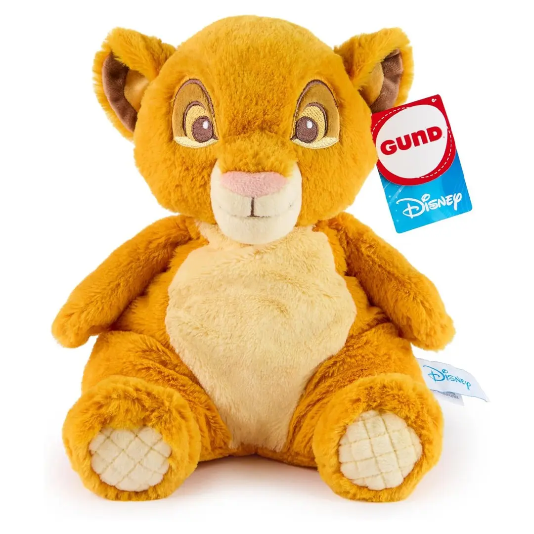 GUND Disney Lion King Simba 12.5" Tall Oh So Snuggly Plush Toy - Cartoon Plushies, Collectibles, Embroidery with Accurate Embroidered Details
