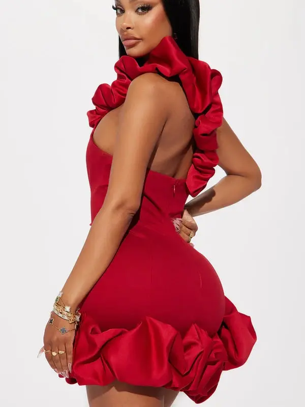 Wilma Ruffle Mini Dress - Red - TikTok Shop Wilma Ruffle Mini Dress - Red - TikTok Shop