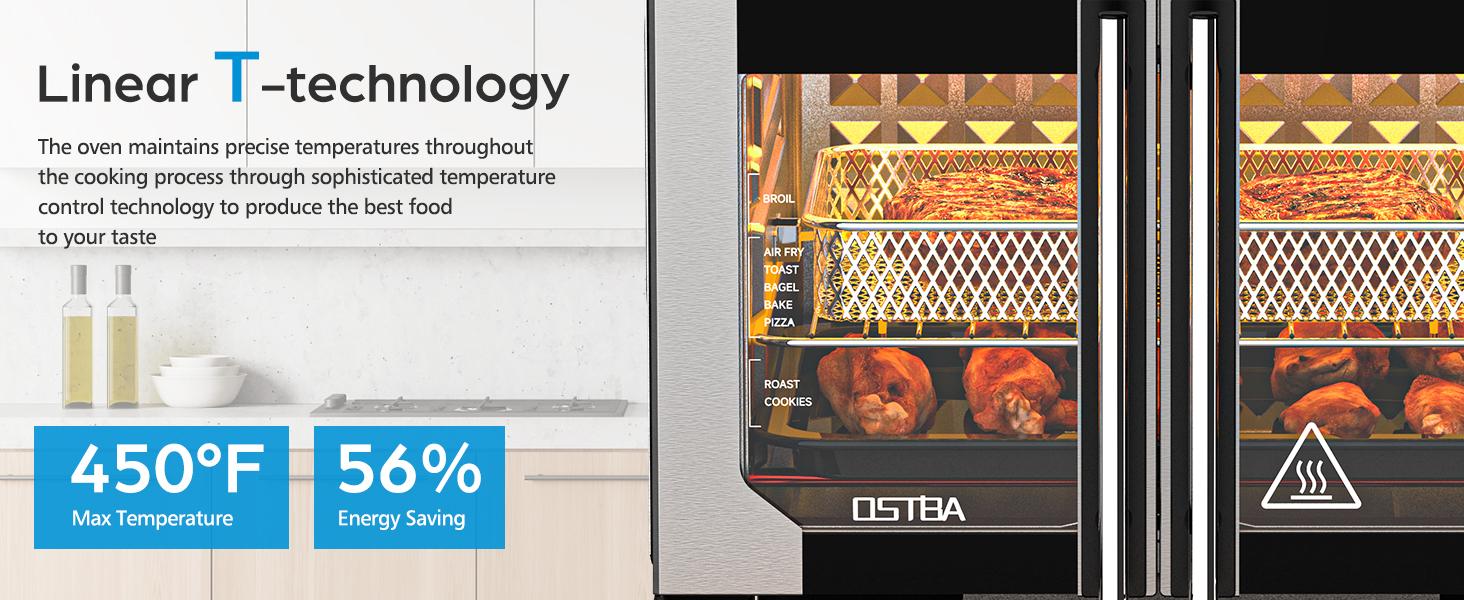 OSTBA French Door Air Fryer Toaster Oven Combo, Airfryer Convection Oven Countertop 10-in-1 Combo, 30% Faster 90% Less Oil, 102 Recipes & 7 Accessories Included 24 QT Stainless Steel OSTBA French Door Air Fryer Toaster Oven Combo, Airfryer Convection Oven Countertop 10-in-1 Combo, 30% Faster 90% Less Oil, 102 Recipes & 7 Accessories Included 24 QT Stainless Steel