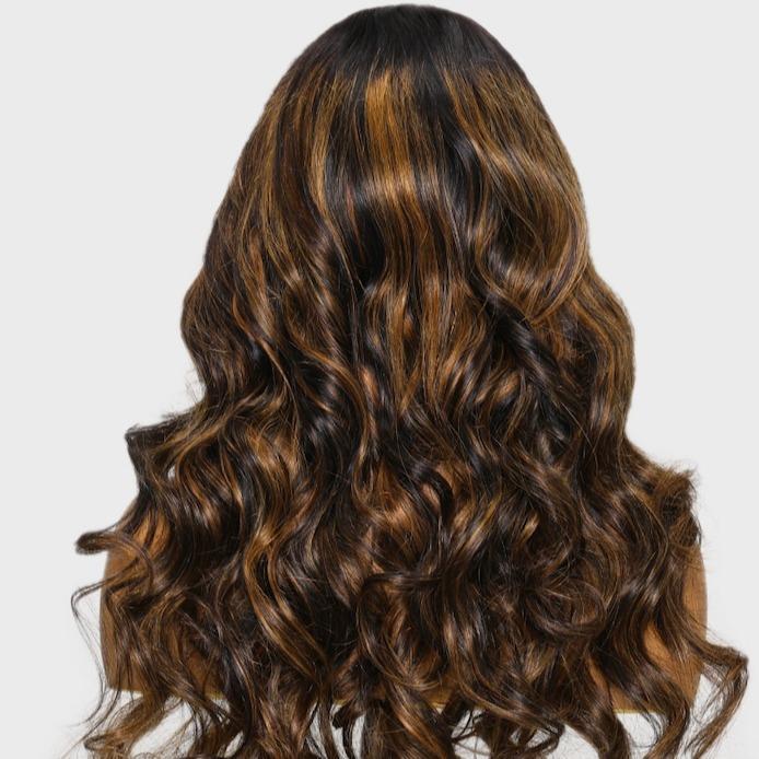 【New In】UNice Bye-Bye Knots Butterscotch Highlights Brown Loose Wave Wig Pre-Cut 7x5 HD Lace Human Hair Wigs with Pre Plucked Hairline  Beginners Friendly SpringStatements
