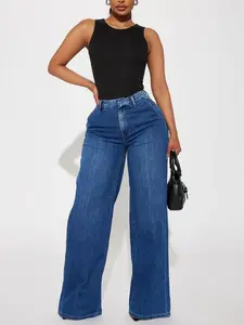 Finly Flowy Trouser Jeans - Dark Wash
