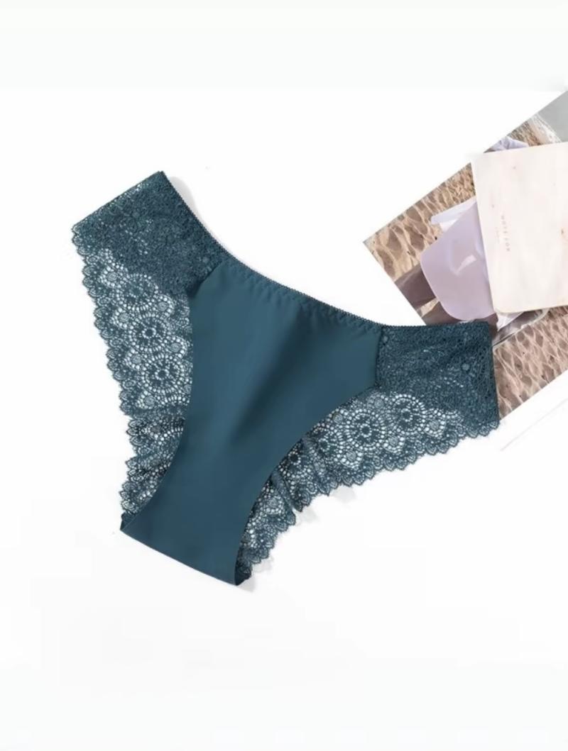 Women's Contrast Lace Panty, Lady Tight Fit SoftElegance Comfy Basic Breathable Knicker for DailyWear, Underwear for Al Seasons, WomenswearCasual Comfy Panties,Breathable Underpants  Seamless High Waist G-String Thongs innersy woman