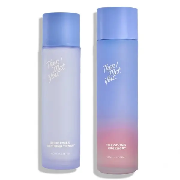 Then I Met You Birch Milk Refining Toner And The Giving Essence Skin Balancing Duo For Hydration Brightening And Smooth Skin