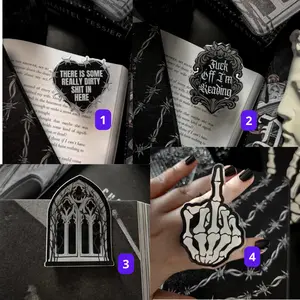 Eff Off I’m Reading Grip Magnetic Phone Grip for Kindle & Kobo Devices 360° Rotation Strong Hold Bookish Gothic Girly Stand Dark Romance Grip