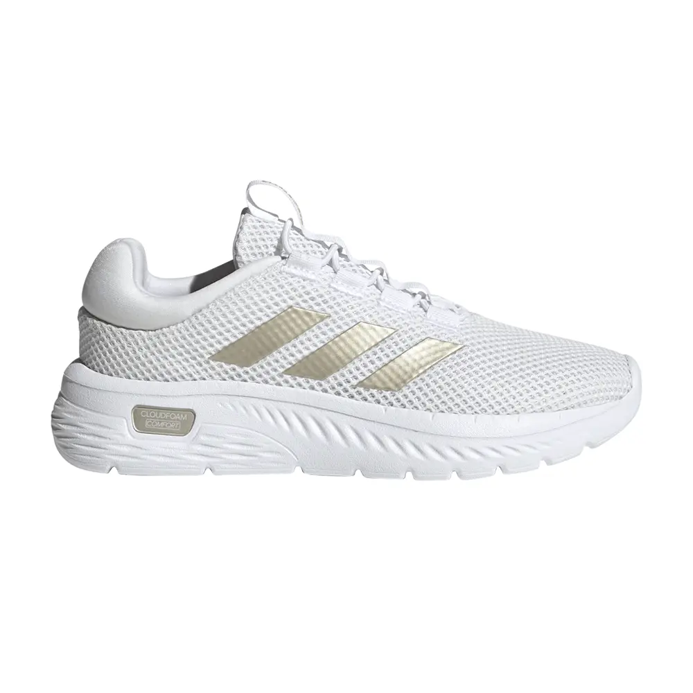 adidas Womens Cloudfoam Comfy Sneakers Shoes Casual - Beige, White adidas Womens Cloudfoam Comfy Sneakers Shoes Casual - Beige, White