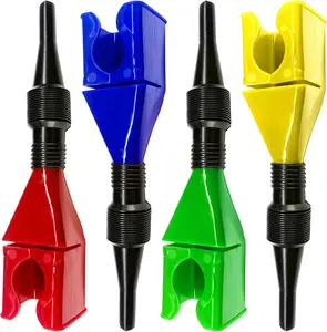 5 PCS Flexible Car Fuel Funnel, Retractable Plastic Automotive Oil Exchange Funnels, Foldable Clasp Gasoline Funnels, Universal Draining Tool