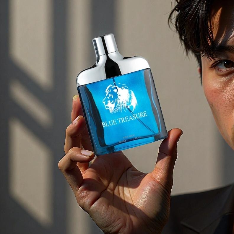 Men's Perfume in 3.0 Ounce/3.0 Liquid Ounce - Scent features notes of suede, orange blossom, leather, and mahogany, elegant and alluring, perfect for evening dinners and parties, decanter-shaped bottle, collector's perfume, romantic Valentine's Day gift