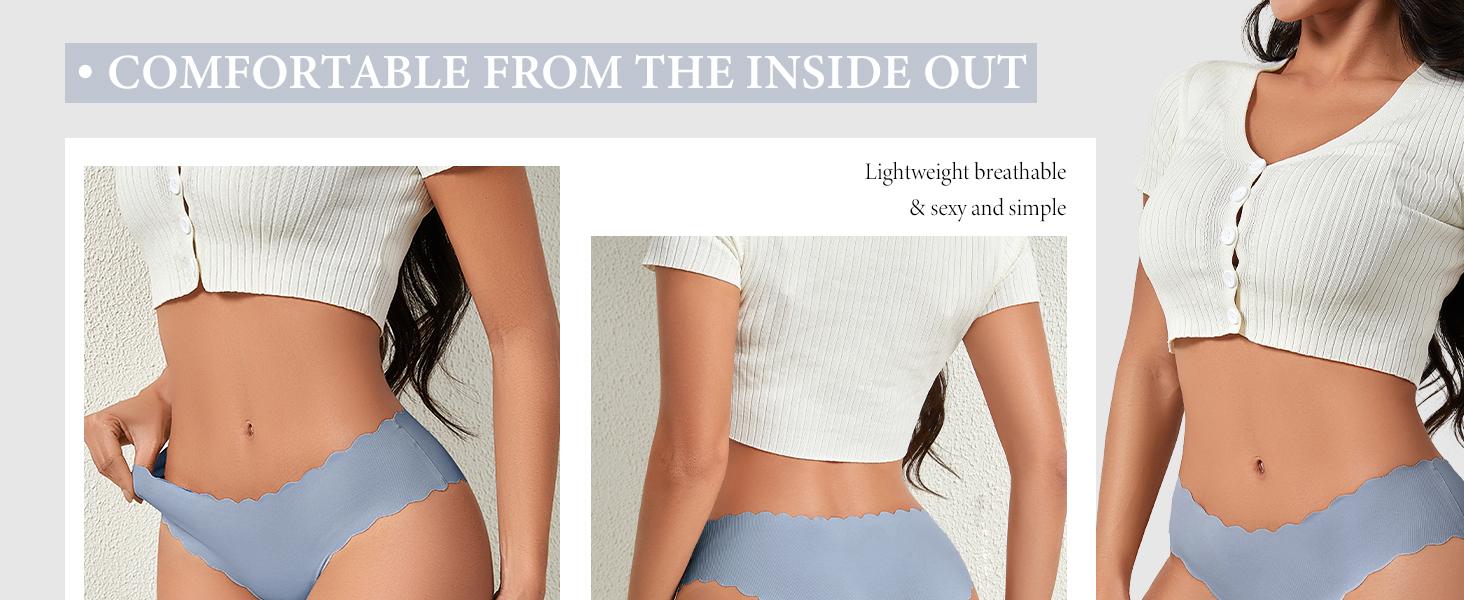 6-Pack Seamless Bikini Briefs – Breathable No Show Panties for Women Underwear solid color seamless Everyday Womenswear TikTokShopBlackFriday Minimalist panties