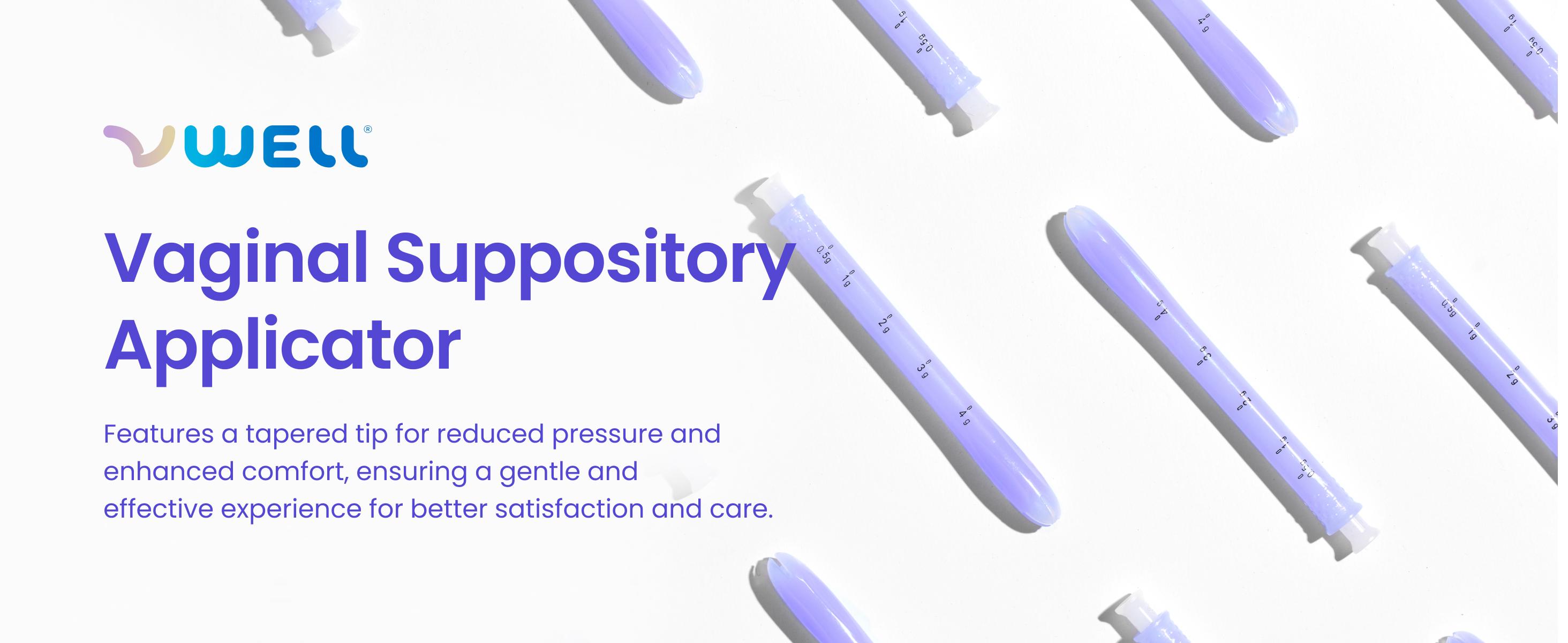 VWELL MaxComfort Tapered Vaginal Rectal Suppository Applicator Fits Most Prescription Capsule, Tablet, Pill, Gel, Cream