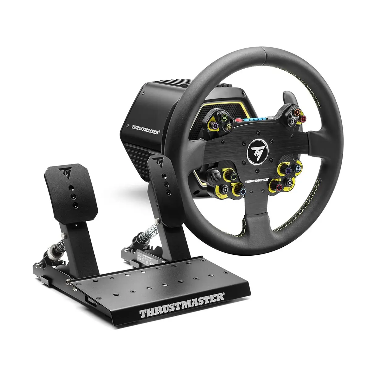 Thrustmaster T818 Evo 32R Direct Drive Racing Wheel and Pedals Set - PC Gaming Console Accessory with Leather Accents, Aluminium Components, Detachable Pedals, Durable Connector for Game Enthusiasts
