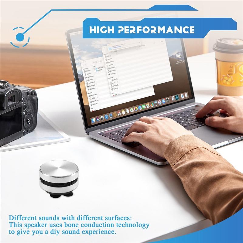 Portable Compatible Bone Conduction Speaker Stereo Sound Bluetooth Speaker(Silver)