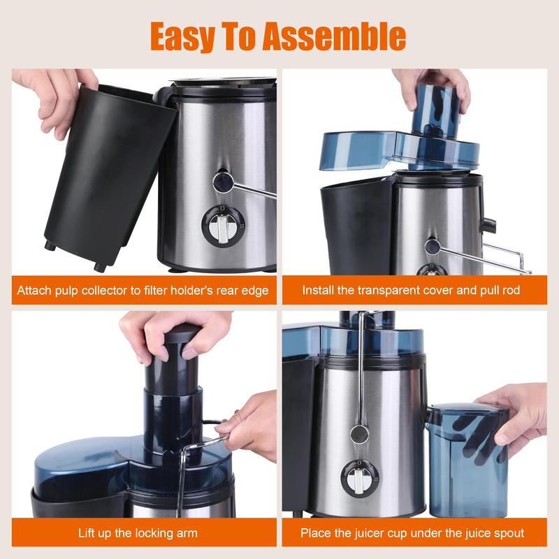 Electric Juicer Machine, 1000W Centrifugal Juicer Extractor with 2.6" Feed Chute, 2 Speeds Juice Maker for fruit carrot orange apple pomegranate Vegetable, Easy to Clean