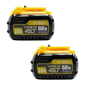 12000mAh/12Ah 20V/60V MAX Replacement for DeWalt DCB606 DCB609 DCB612 Batteries Compatible with DeWalt 20V/60V Variable Voltage Battery, Chargers and Power Tools 2Pack [Battery Specification] Rechargeable