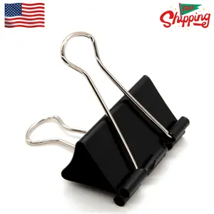 Extra Large Binder Clips 2-Inch (24 Pack), Big Paper Clamps for Office Supplies, Black
