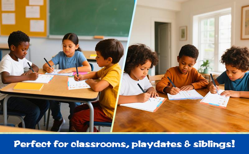 [Back-To-School Season]2026 LumiKidz Maigc Grooved Handwriting Workbooks,Writing Practice Book,Large Portable Copybooks Box Pack Notebook For Kids Ages 4-7,First Grade,Kindergarten Workbooks Stationery Set School Supplies,Christmas Gifts For Grandkids