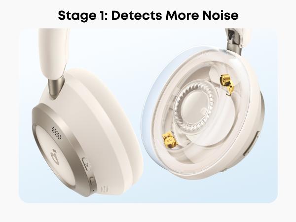 soundcore Space One Pro, FlexiCurve Over-Ear Headphone, Adaptive Active Noise Cancelling Headphones Driven by 6 Mics, 60H Lossless Audio, Ultra-Fast Charging, Hi-Res Wireless, Comfortable Fit